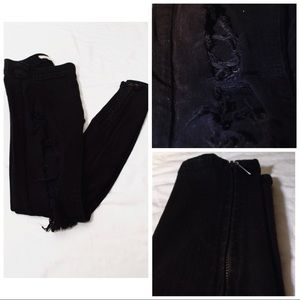 Forever 21 Black Distressed Skinny Jeans